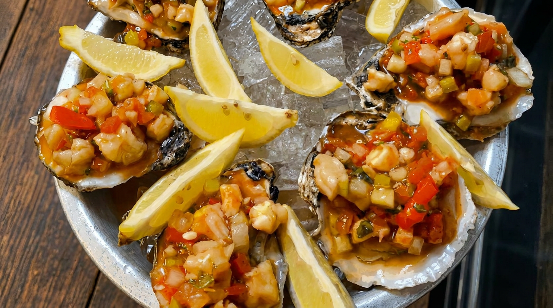 Oysters with ceviche on Yelp
